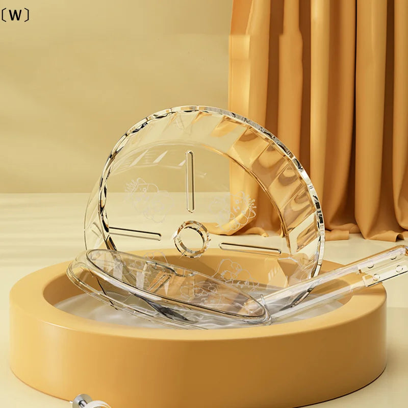 〔W〕Hamster Exercise Wheel Acrylic Transparent with Stand Prevent Slip Easy Clean for Hamster Cage Versatile〔Winter1〕