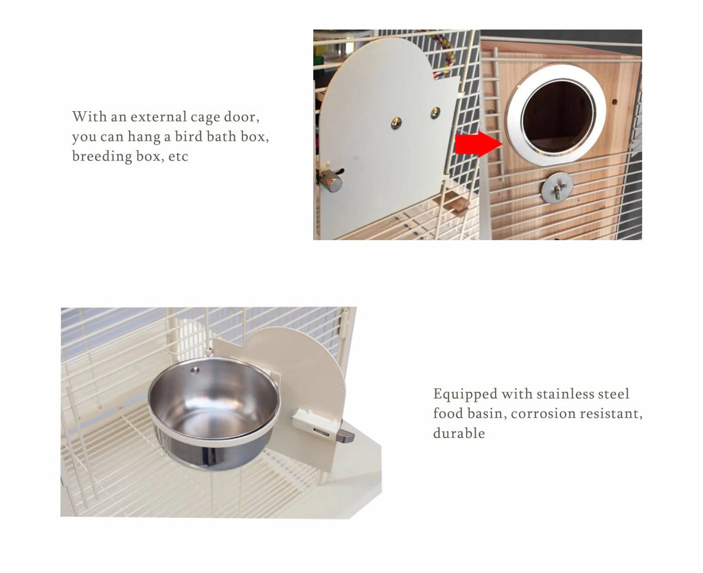 Outdoor Bird House And Large Iron Wire Large Portable Big Budgie, Cockatoo, Sunparrot, Mynah Birdcage