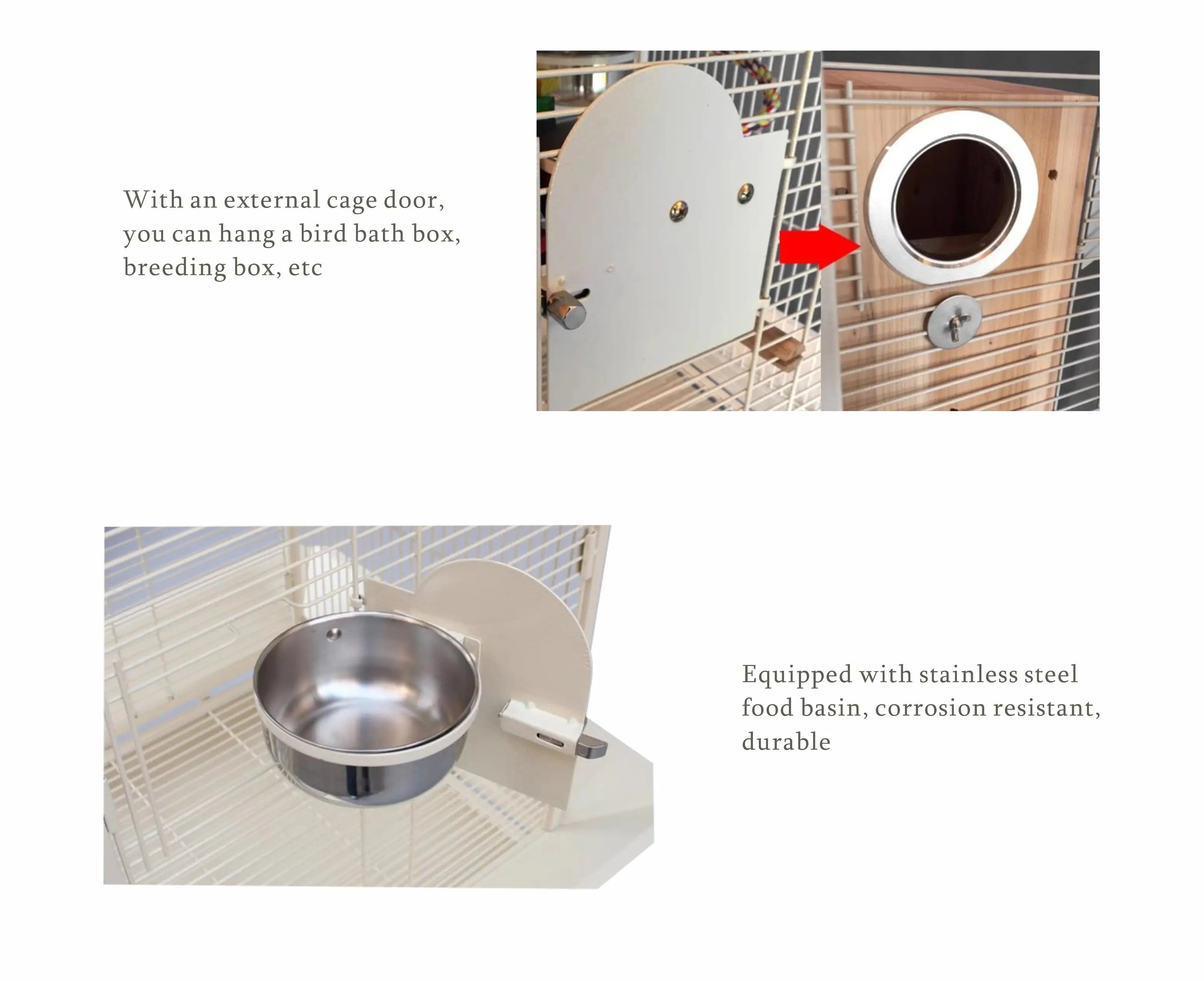 Outdoor Bird House And Large Iron Wire Large Portable Big Budgie, Cockatoo, Sunparrot, Mynah Birdcage