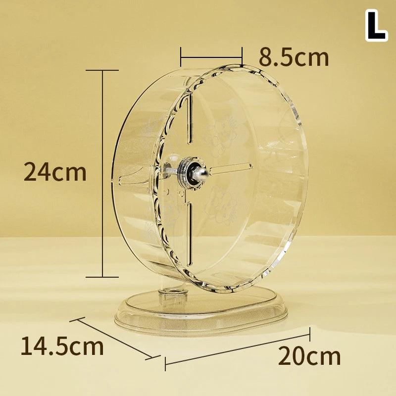 〔W〕Hamster Exercise Wheel Acrylic Transparent with Stand Prevent Slip Easy Clean for Hamster Cage Versatile〔Winter1〕