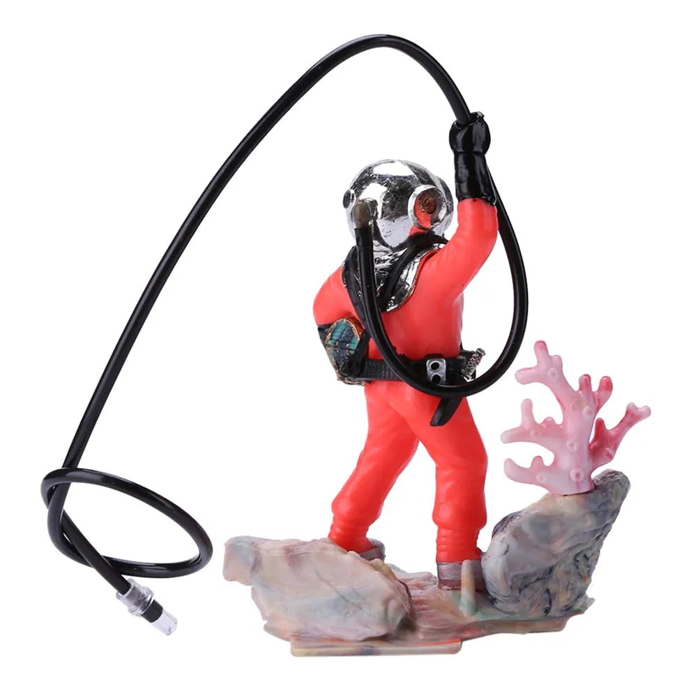 Aquarium Landscaping Oxygen Pneumatic Toy Diver Ecological Fish Tank Decorations