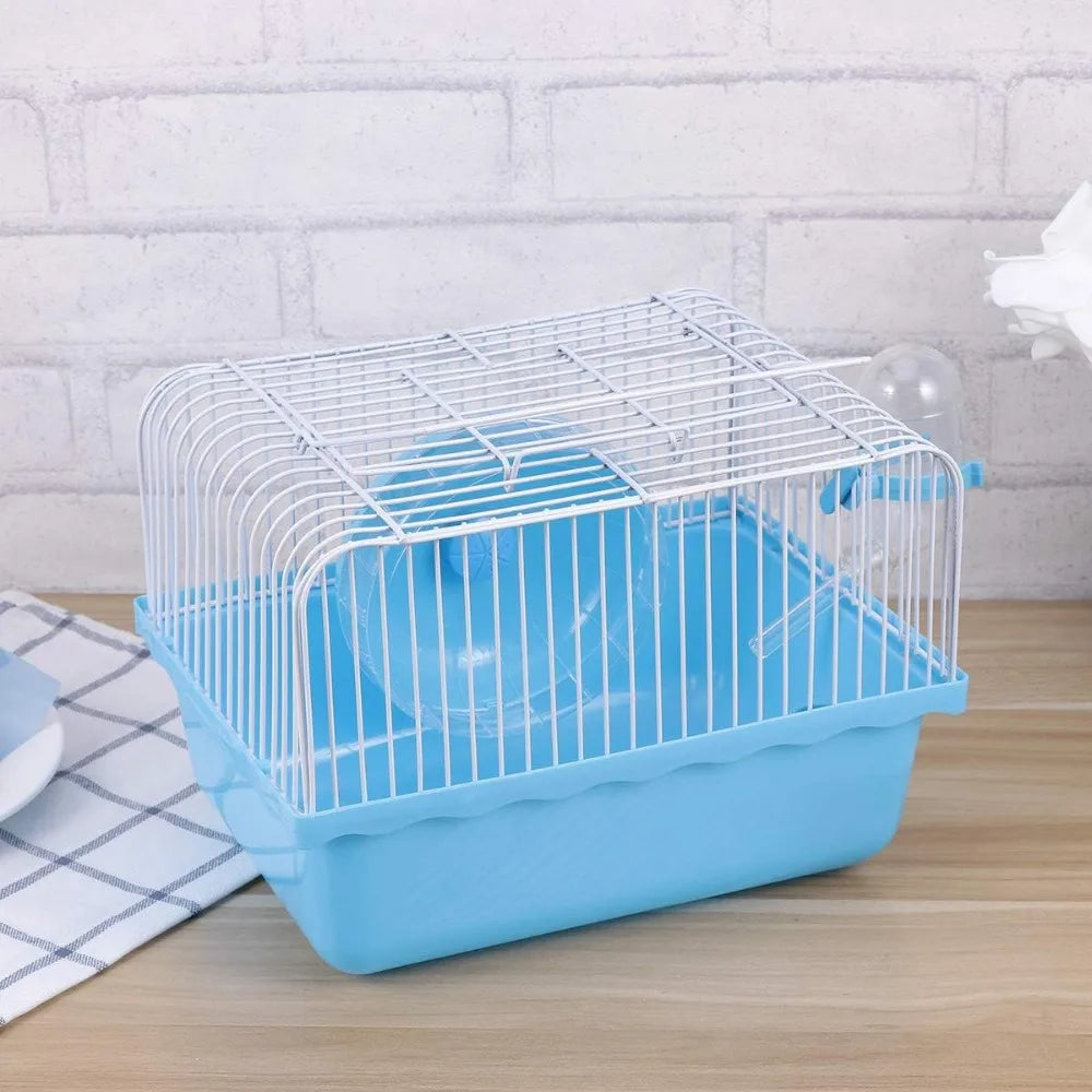 Portable Hamster Travel Cage – All-in-One with Wheel, Water Bottle & Food Bowl