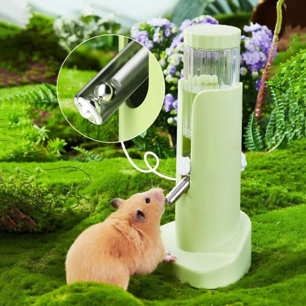 Hamster Water Bottle with Stand – Leak-Proof & Height Adjustable Dispenser