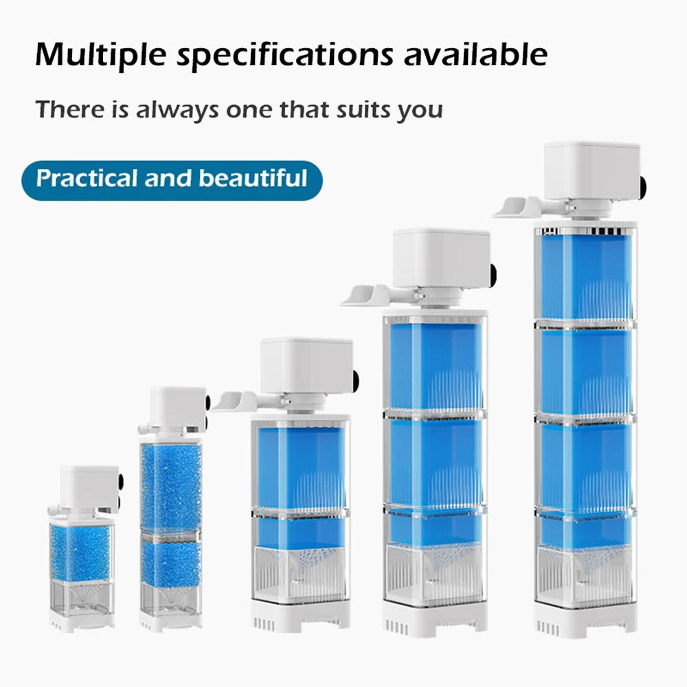 Aquarium Filter Pump Fish Tank Submersible Silent Air Oxygen Aerator Internal Water Pump Aquarium Air Pump Wave Maker 220v