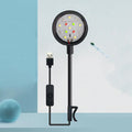 Aquarium Light With Adapter LED Clip On Fish Tank Light, Small Full Spectrum USB Light 360° Rotation Lighting