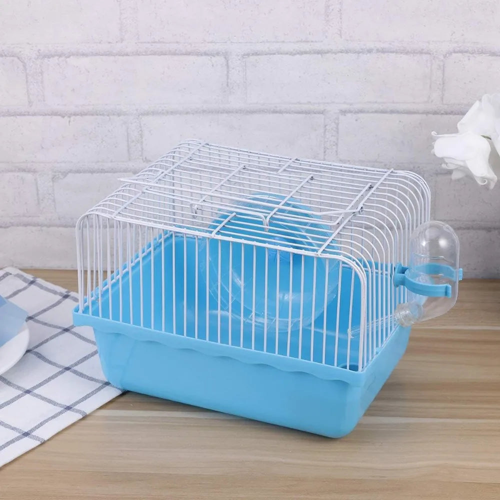 Portable Hamster Travel Cage – All-in-One with Wheel, Water Bottle & Food Bowl