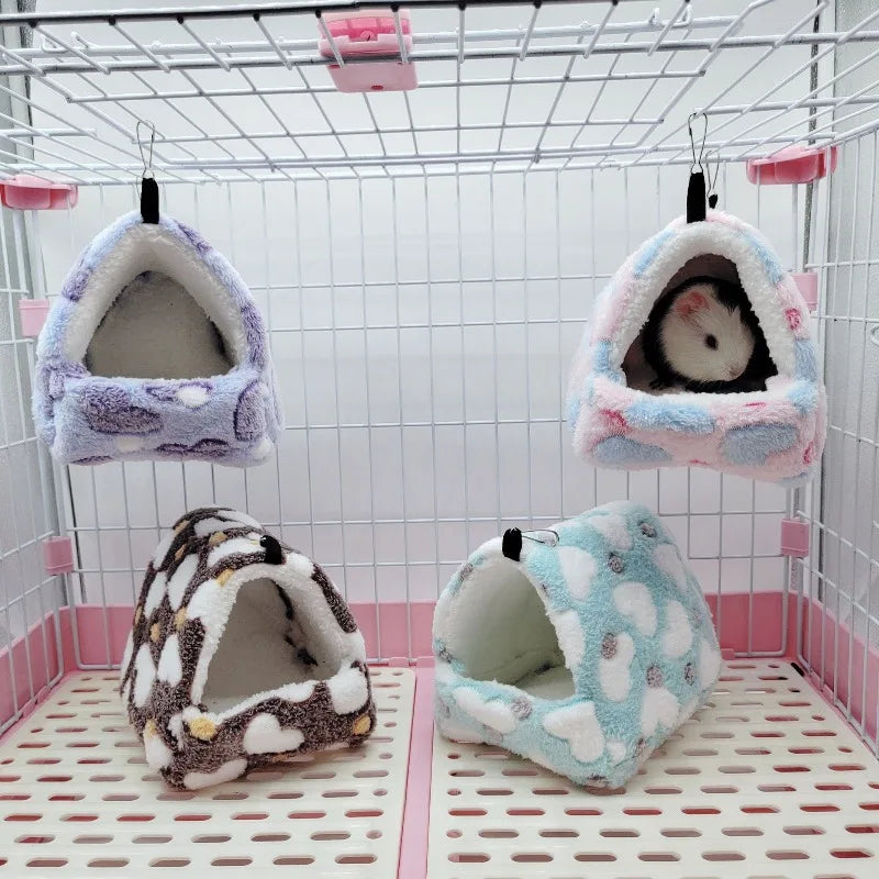Warm Hamster House Soft Beds And Houses Rodent Cage For Hamster Hedgehog Squirrel Rats Cotton Guinea Pig Accessor