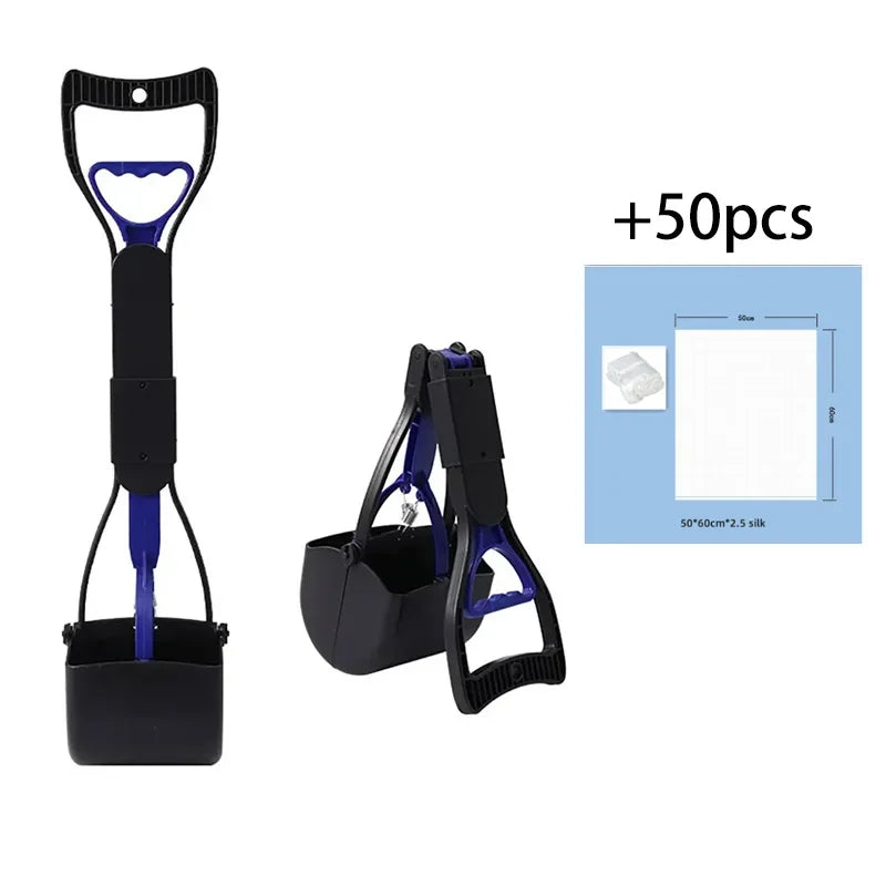 Dog Poop Grabber Pooper Scooper Long Handle Large Folding Design Fecal Shovel Picker Fecal Collector Cleaning Tool Pet Suppl Dog