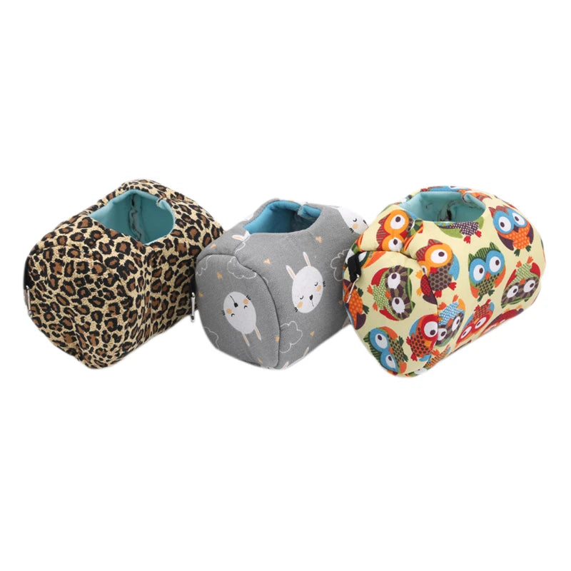 Hamster House Warm Soft Beds And Houses Rodent Cage Printed Hammock for Rats Cotton Guinea Pig Hanging Cage Small Animal