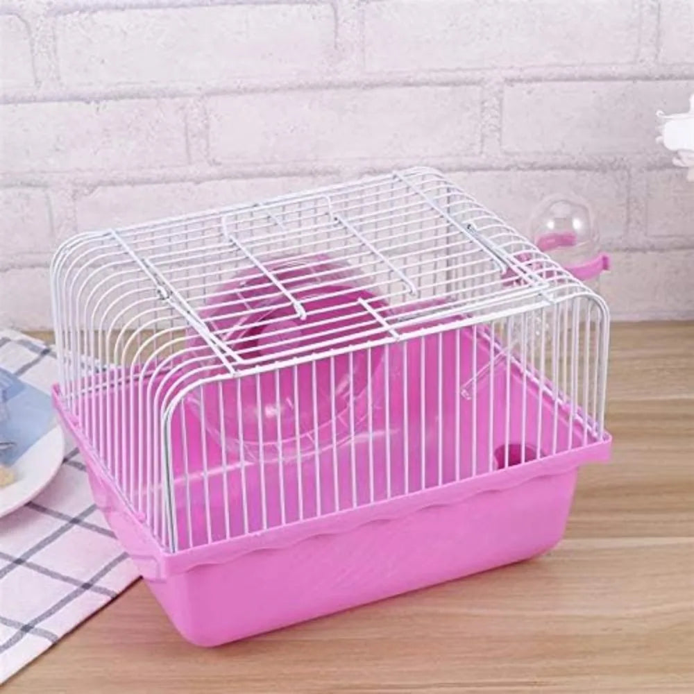 Portable Hamster Travel Cage – All-in-One with Wheel, Water Bottle & Food Bowl