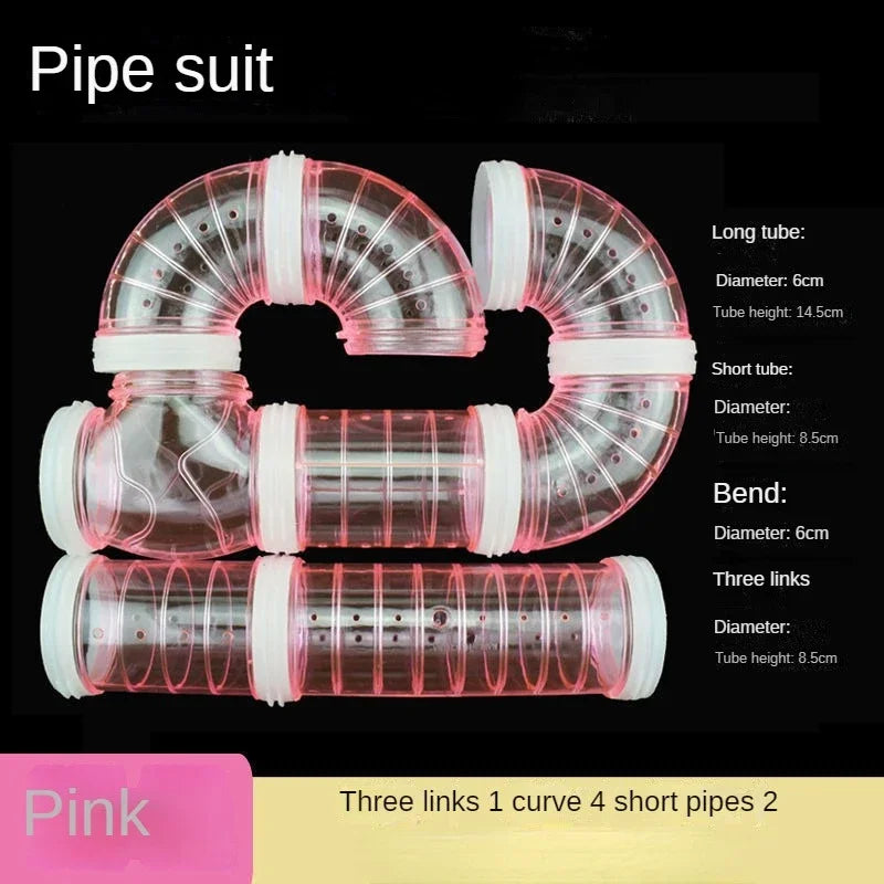 Hamster DIY Tunnel Maze Set – Modular Pipe System for Small Pets