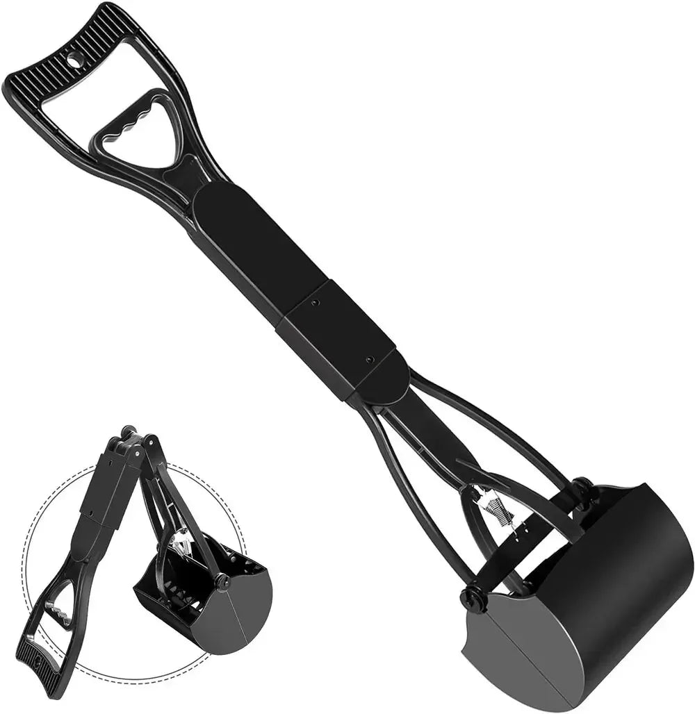 Dog Poop Grabber Pooper Scooper Long Handle Large Folding Design Fecal Shovel Picker Fecal Collector Cleaning Tool Pet Suppl Dog