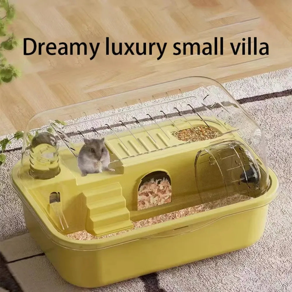 Portable Hamster Travel Cage – All-in-One with Wheel, Water Bottle & Food Bowl