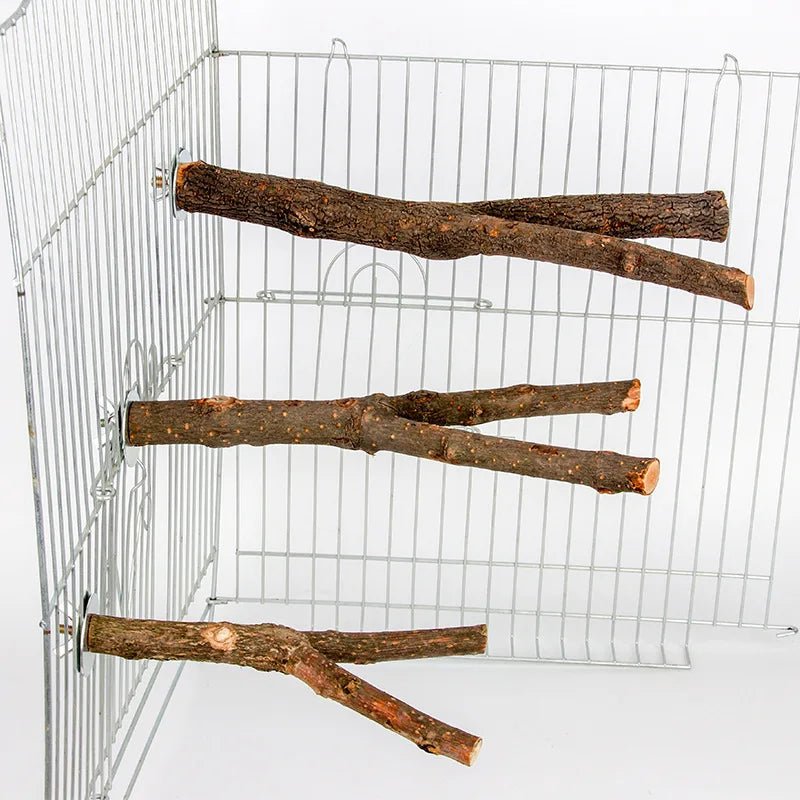 1pcs 15/20/30cm Birds Accessories Bird Cage Sticks Wooden Stuff Stand Tree Branch Perches Asesorips Para Aves Vogel Stokjes