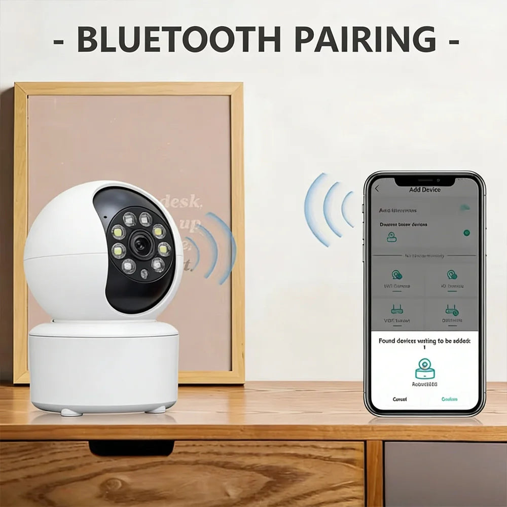 Pet Dog Camera with Phone App, 5G/2.4GHz WiFi Indoor Security Baby Camera, 360° Pan & Tilt, 2-Way Audio, Night Vision 2026New