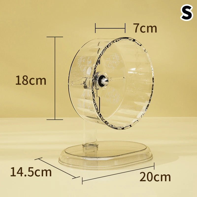 〔W〕Hamster Exercise Wheel Acrylic Transparent with Stand Prevent Slip Easy Clean for Hamster Cage Versatile〔Winter1〕