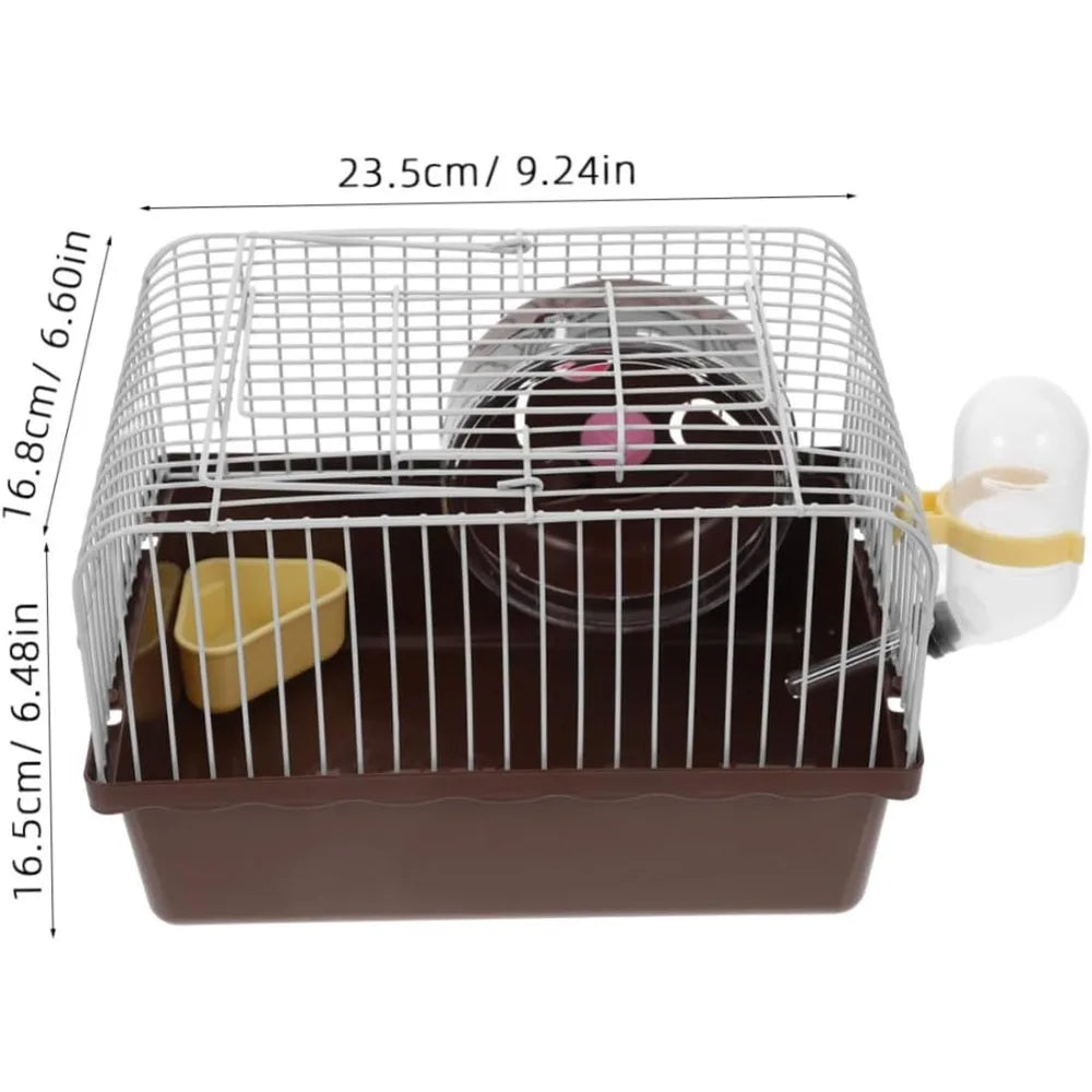 Portable Hamster Travel Cage – All-in-One with Wheel, Water Bottle & Food Bowl