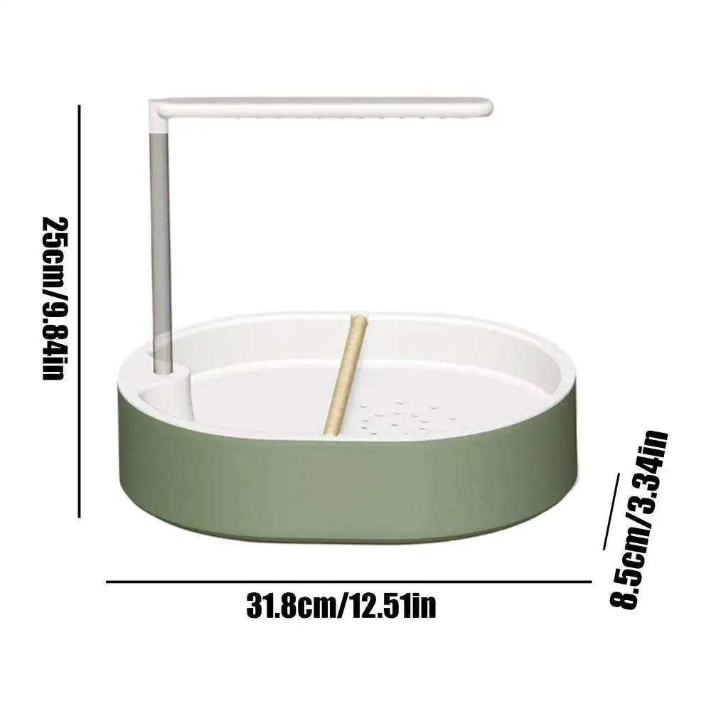 Automatic Bird Cage Bath 26 Hole Circulating Parrot Shower for Cockatiel Budgie Parakeet Lovebird Pet Bird Bathing Clean Happy