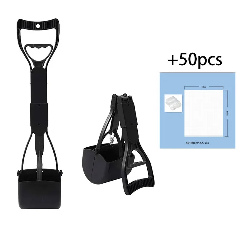 Dog Poop Grabber Pooper Scooper Long Handle Large Folding Design Fecal Shovel Picker Fecal Collector Cleaning Tool Pet Suppl Dog