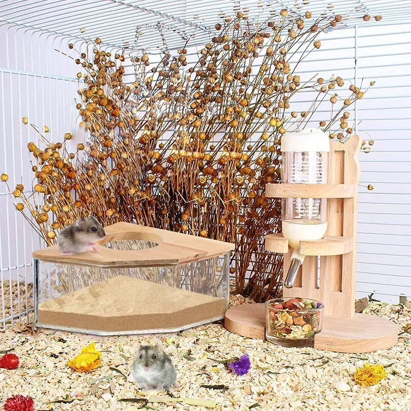 Hamster Sand Bath House – Anti-Spill Bathing Box for Small Pets