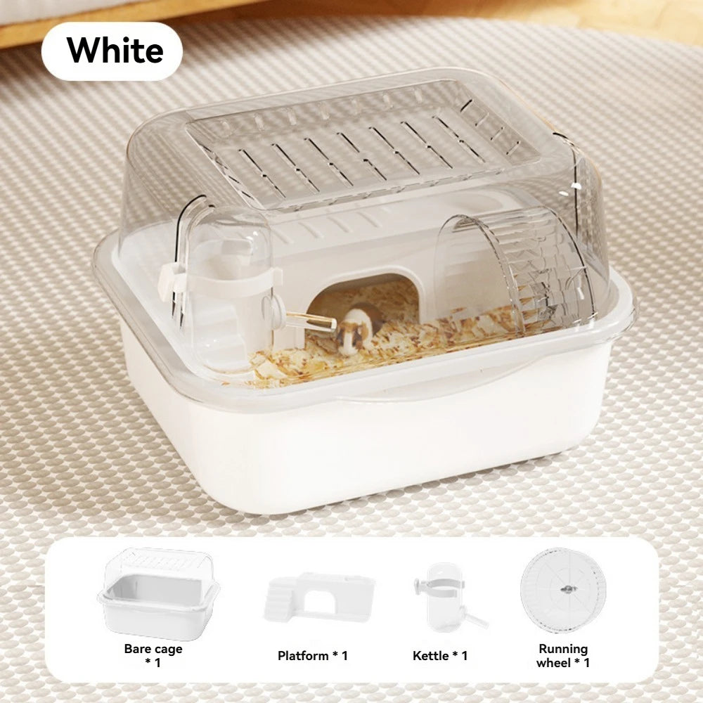 Portable Hamster Travel Cage – All-in-One with Wheel, Water Bottle & Food Bowl