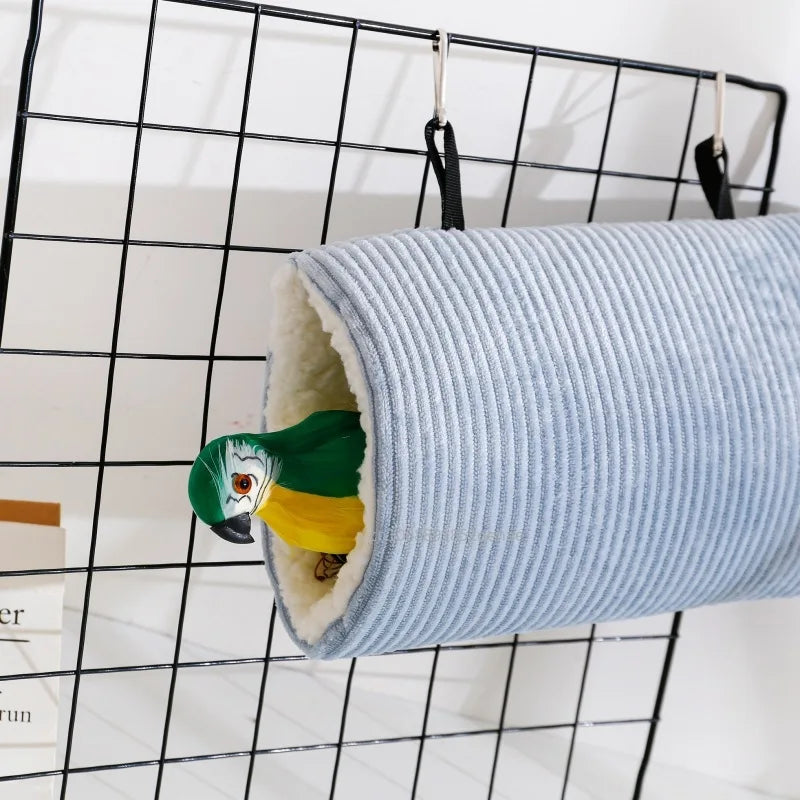 Hamster Plush Tunnel Hammock – Warm Cozy Nest for Small Animals