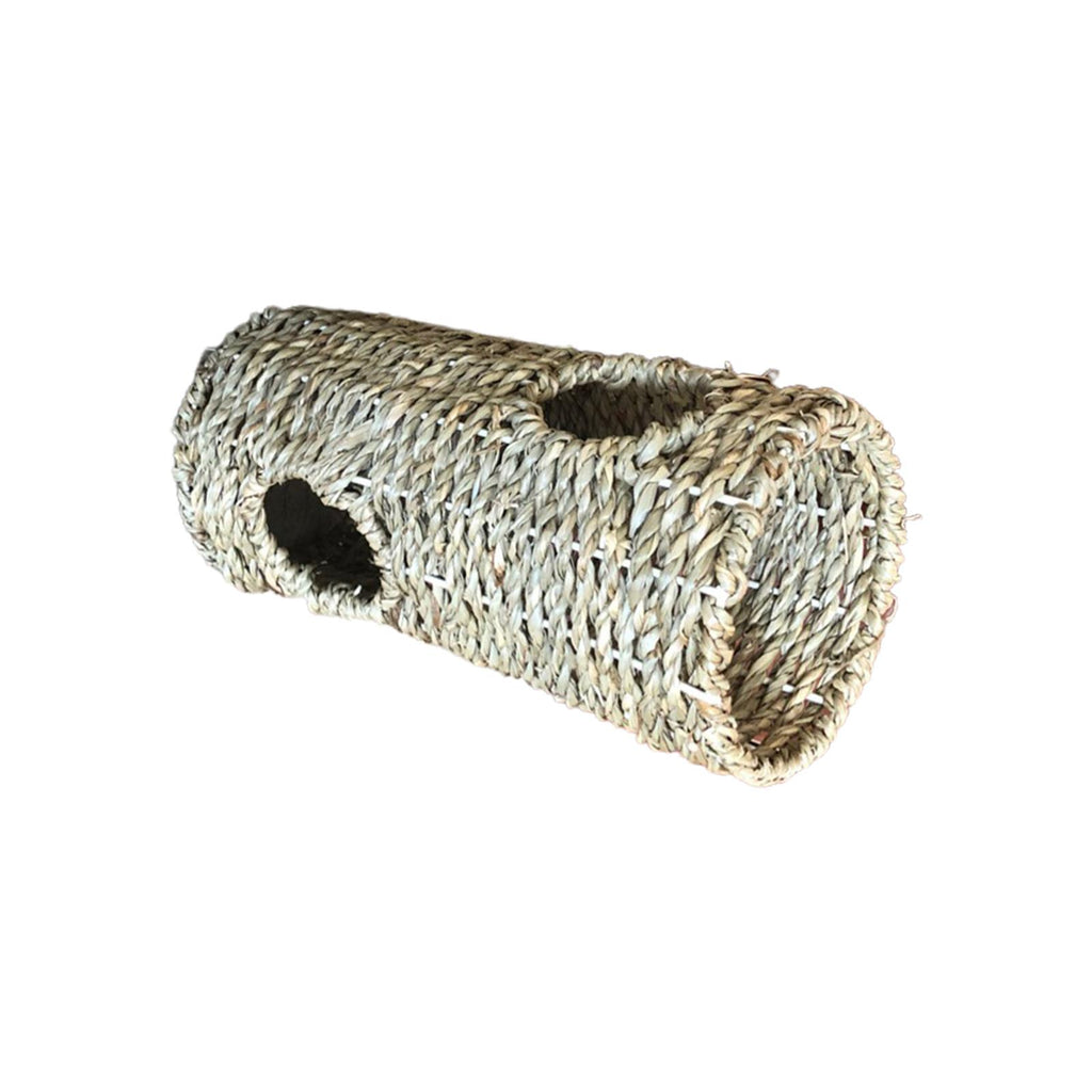 Hamster Grass Tunnel – Natural Straw Hideout Burrow for Small Animals