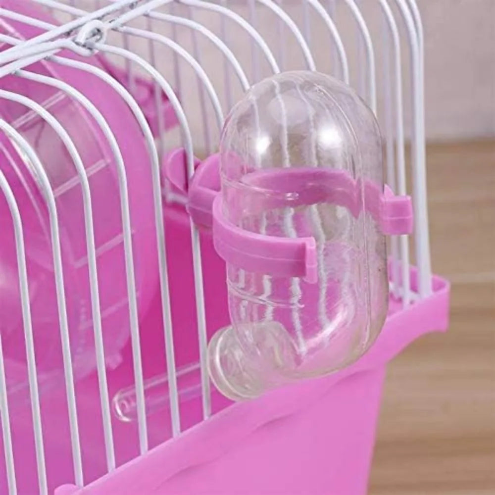Portable Hamster Travel Cage – All-in-One with Wheel, Water Bottle & Food Bowl