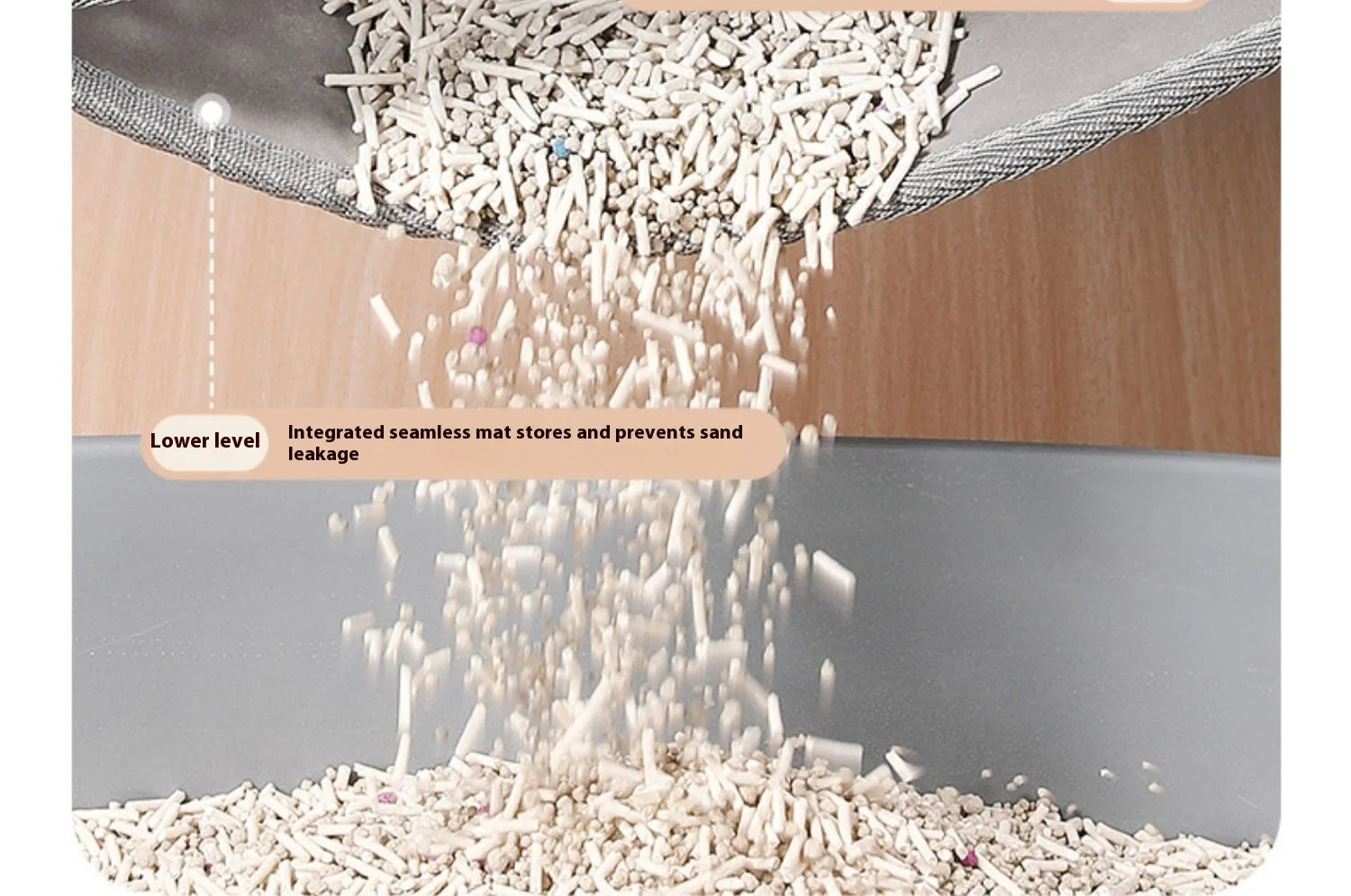 Cat Litter Mat 2-Layer Design Premium Sand Trapping Technology Waterproof Base Non-Slip Pet Floor Protector for Indoor Kittens