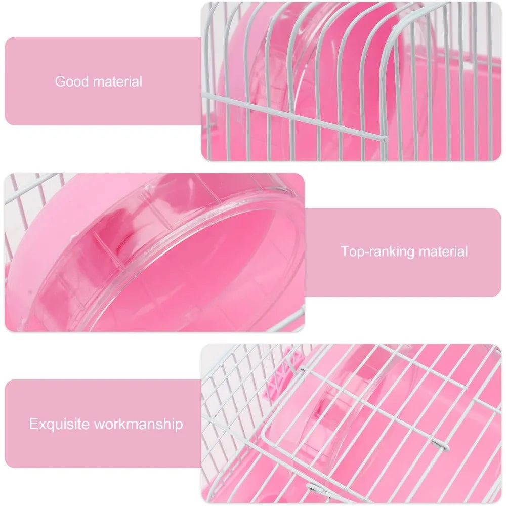 Portable Hamster Travel Cage – All-in-One with Wheel, Water Bottle & Food Bowl