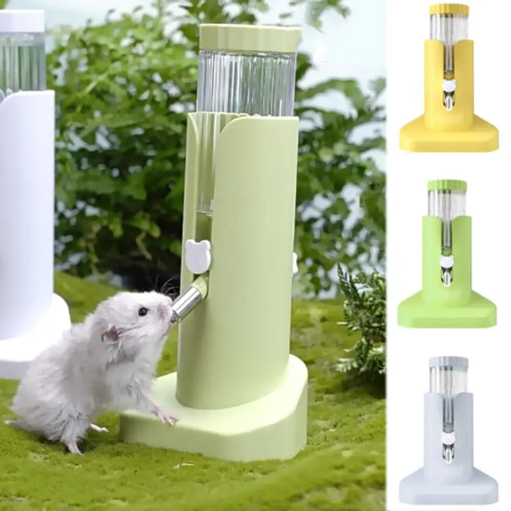 Hamster Water Bottle with Stand – Leak-Proof & Height Adjustable Dispenser