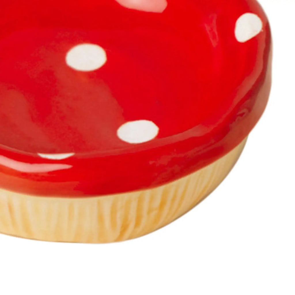 Ceramic Mushroom Hamster House – Hideout Cave & Food Bowl for Small Pets