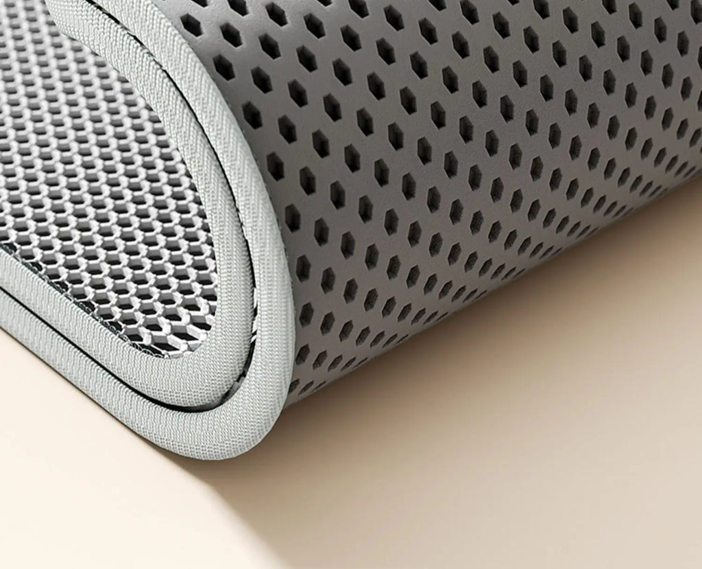 Cat Litter Mat 2-Layer Design Premium Sand Trapping Technology Waterproof Base Non-Slip Pet Floor Protector for Indoor Kittens