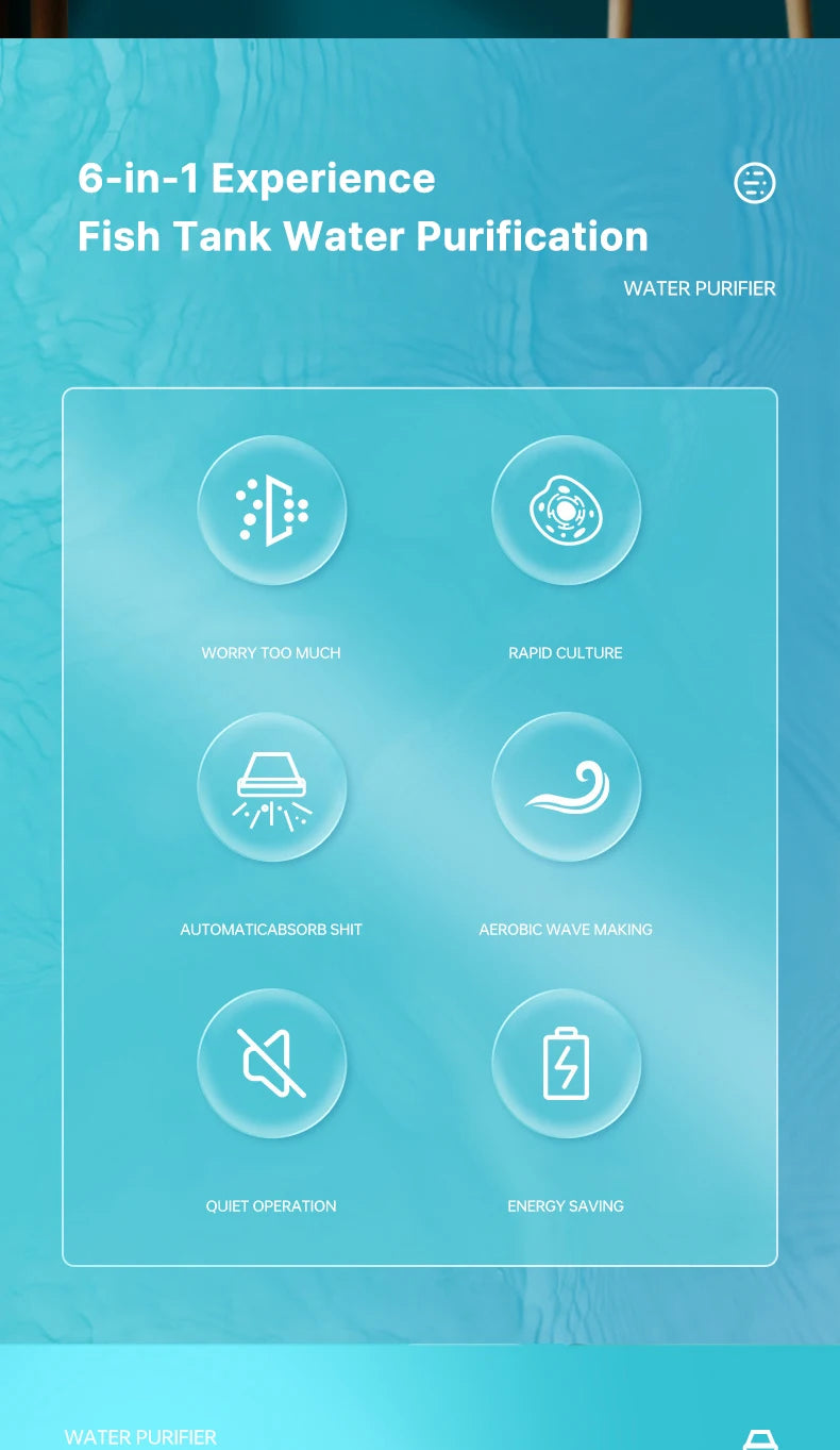 Aquarium Filter Pump Fish Tank Submersible Silent Air Oxygen Aerator Internal Water Pump Aquarium Air Pump Wave Maker 220v