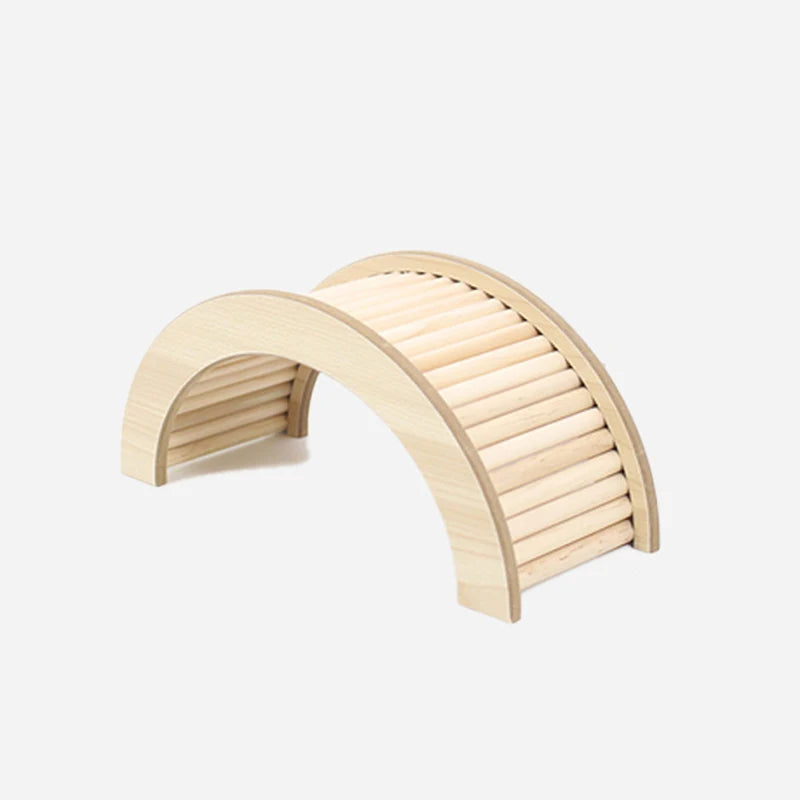 Hamster Wooden Climbing Ladder – Anti-Slip Bridge for Guinea Pigs & Small Animals (S/M/L)