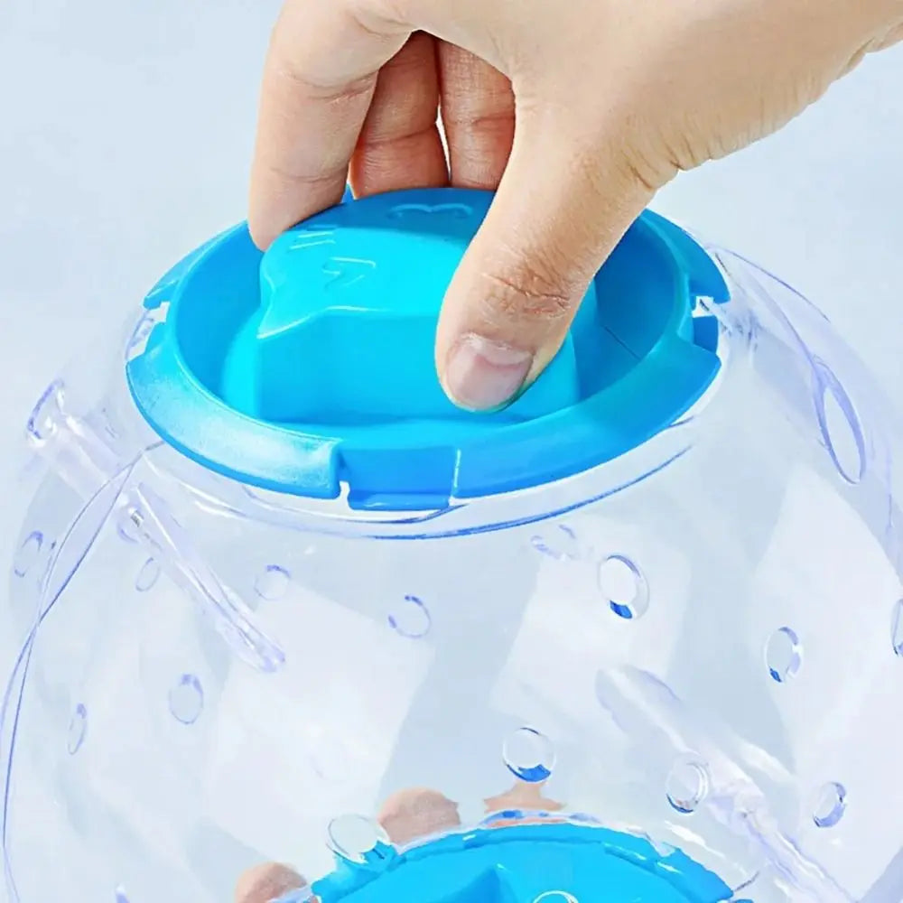 Hamster Exercise Ball – Transparent Running Ball with Traction Rope (14cm / 18cm)