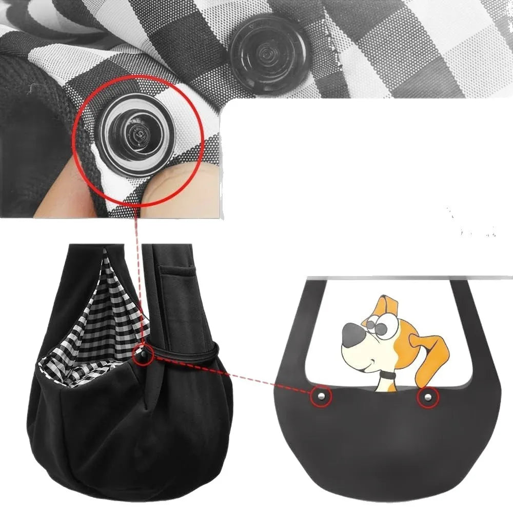 Dog Carrier Sling - Hand-Free Dog Carriers for Small Dogs and Cats, Puppy Sling Carrier, Travel Safety Harness,Puppy Essentials