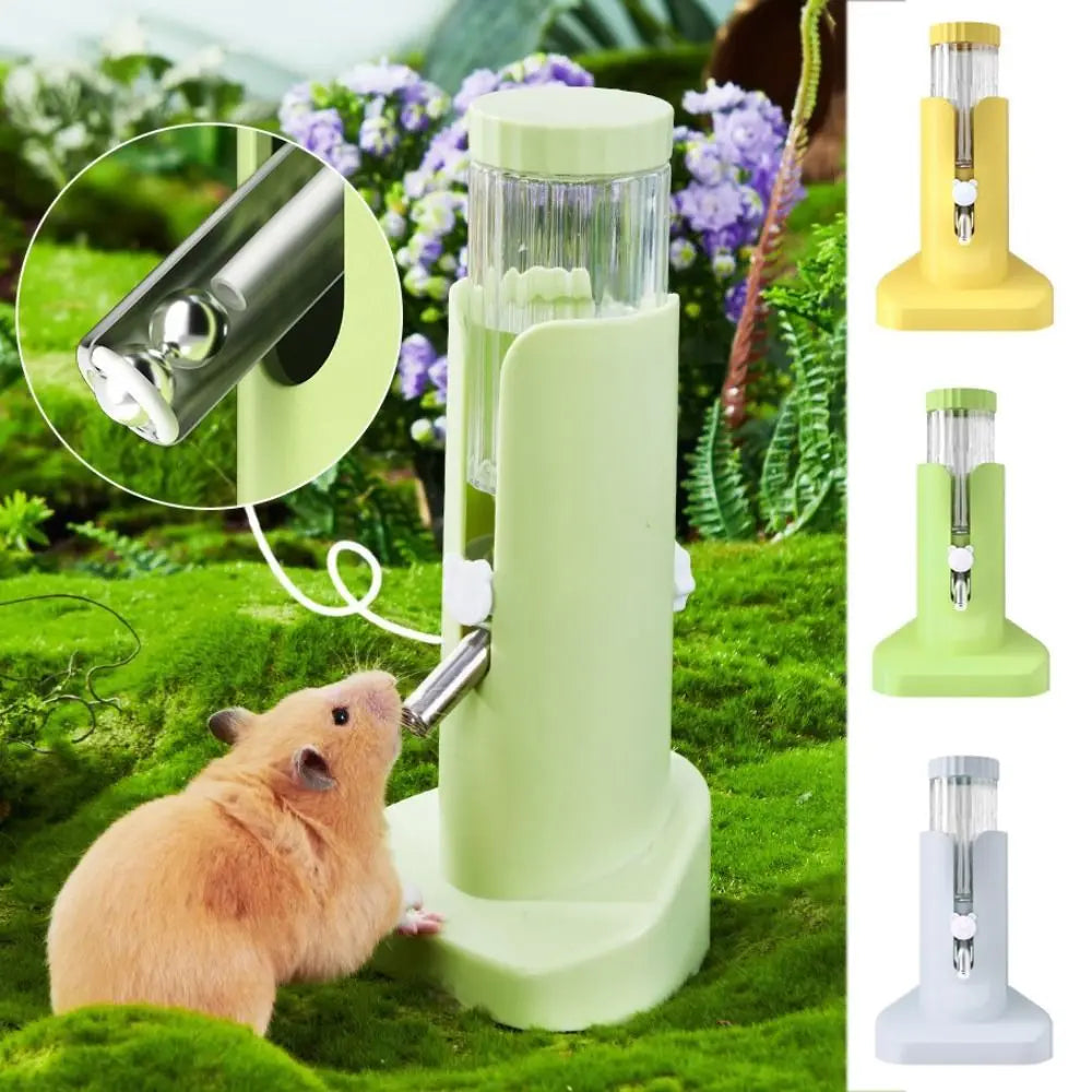 Hamster Water Bottle with Stand – Leak-Proof & Height Adjustable Dispenser