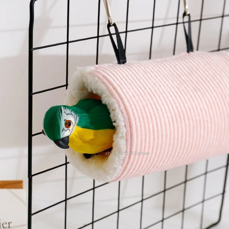Hamster Plush Tunnel Hammock – Warm Cozy Nest for Small Animals