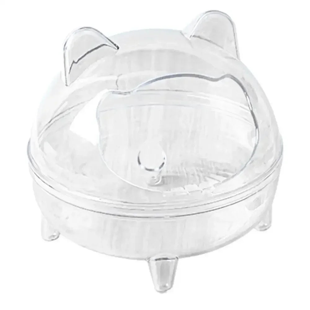 Hamster Sand Bath Container – Fully Transparent Anti-Spill Bathroom for Small Pets