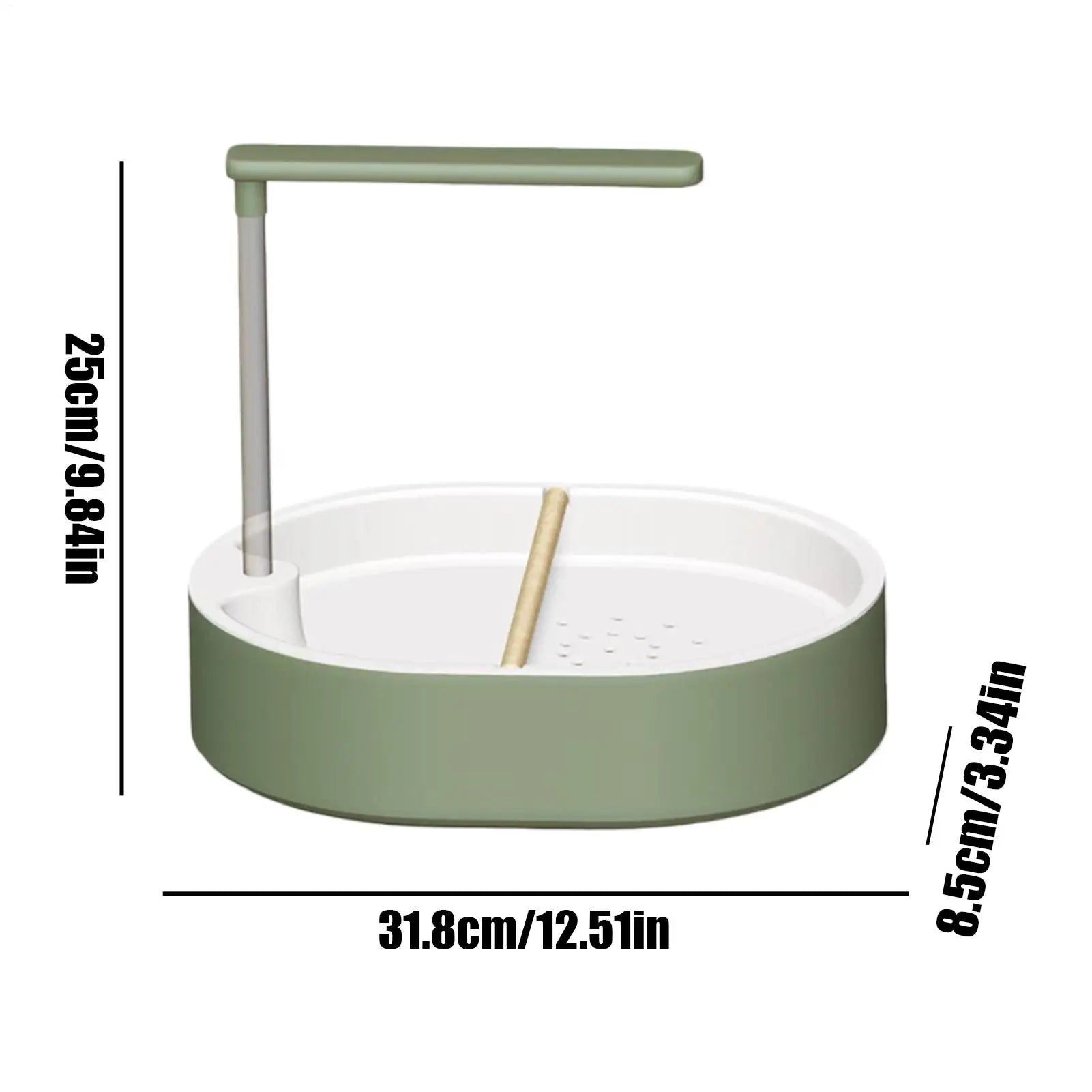 Automatic Bird Cage Bath 26 Hole Circulating Parrot Shower for Cockatiel Budgie Parakeet Lovebird Pet Bird Bathing Clean Happy