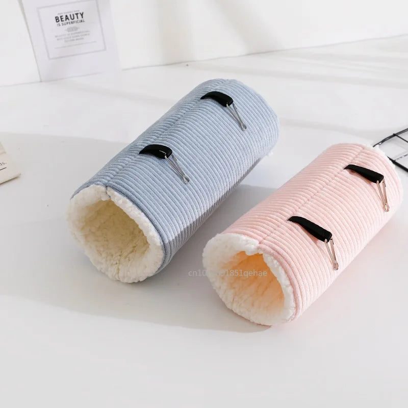 Hamster Plush Tunnel Hammock – Warm Cozy Nest for Small Animals