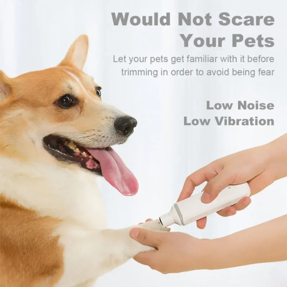 Electric Pet Nail Clipper Cats Dogs Trimmer Grooming Tool Sharpener Care Quiet Safe Painless Easy Use Pets Claw Clippers