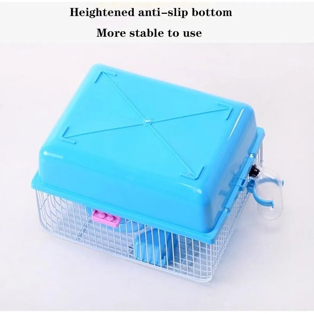 Portable Hamster Travel Cage – All-in-One with Wheel, Water Bottle & Food Bowl