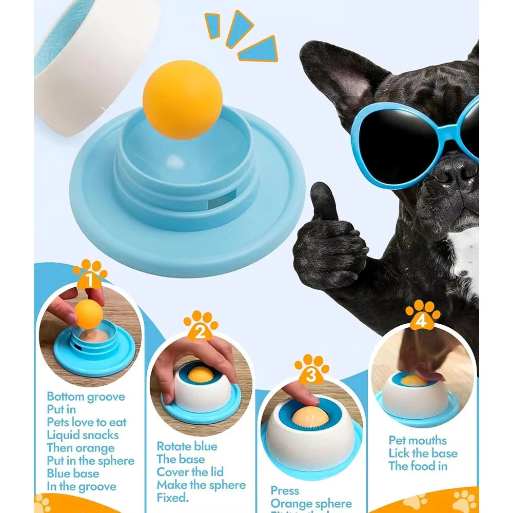 Dog & Cat Lick Mat – Slow Feeder Non-Slip Licking Bowl for Calm & Enrichment
