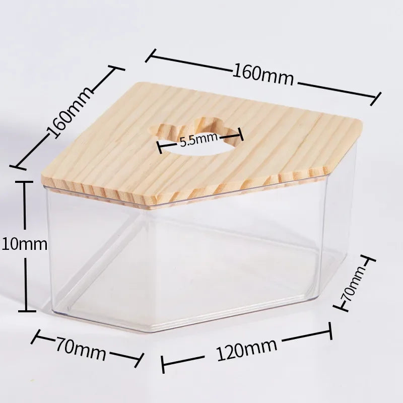 Hamster Sand Bath House – Anti-Spill Bathing Box for Small Pets