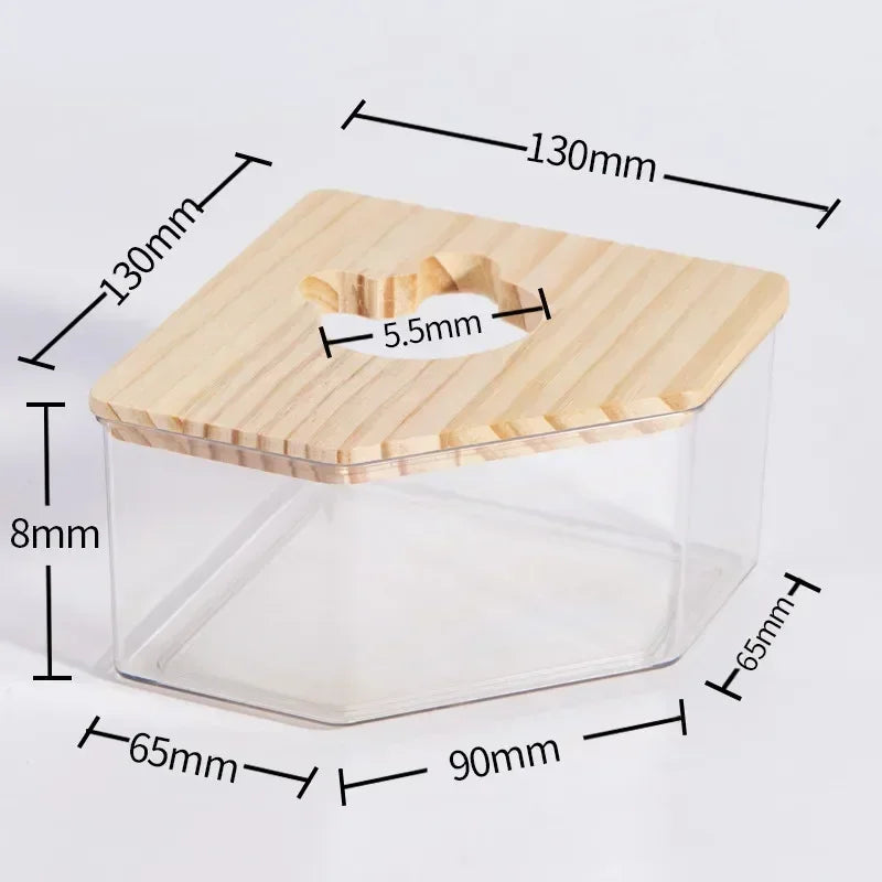 Hamster Sand Bath House – Anti-Spill Bathing Box for Small Pets