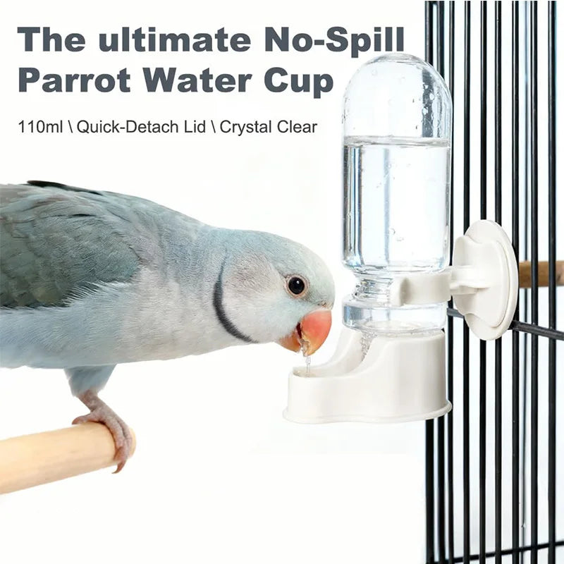 Bird Water Dispenser for Cage, Automatic Bird Water Feeder, Parrot Cage Food Bowl Drinker, Bird Cage Accessories