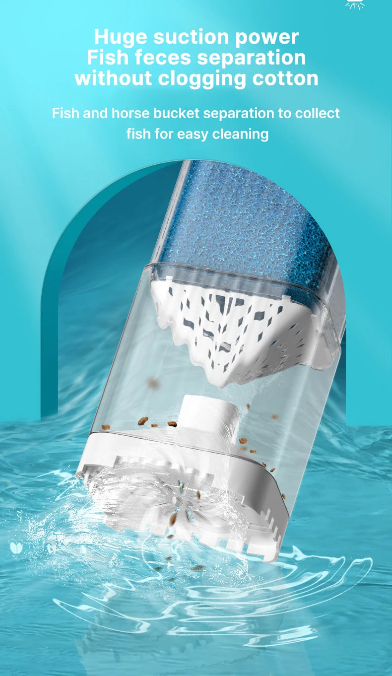 Aquarium Filter Pump Fish Tank Submersible Silent Air Oxygen Aerator Internal Water Pump Aquarium Air Pump Wave Maker 220v