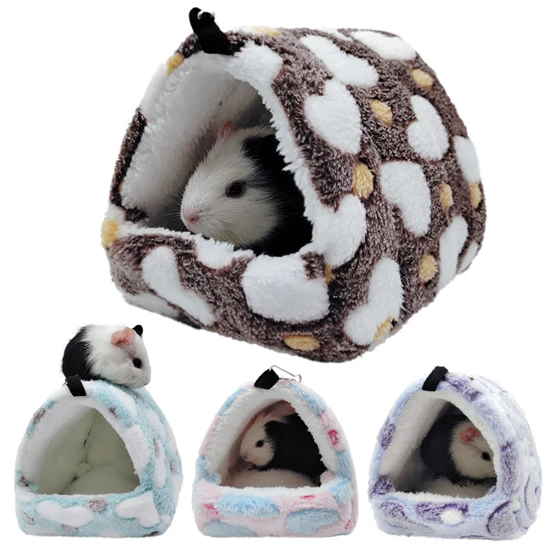 Warm Hamster House Soft Beds And Houses Rodent Cage For Hamster Hedgehog Squirrel Rats Cotton Guinea Pig Accessor